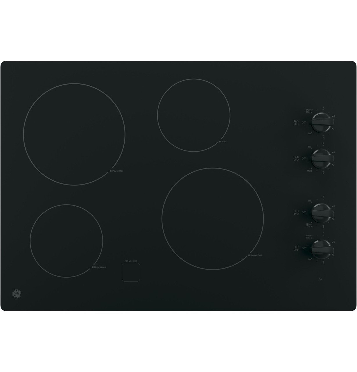 GE 30" Built-In Knob Control Electric Cooktop JP3030DWBB